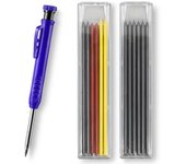 Solid Carpenter Pencil Set Woodworking Tools Mechanical Pencil 5 Colors Refill Construction Job Tools Carpentry Marking Scriber