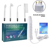 4 in 1 Electrotherapy Facial Wand Neon + Argon High Frequency Face Skin Care Glass Wand For Acne Spot Wrinkle Removal Machine