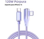NNBILI 90 degree elbow 120W USB C to Type C PD Fast Charging Data Wire For iPhone 15 16 Xiaomi Huawei Samsung Tablet Accessories