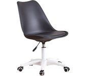 LUTODY - Silla oficina giratoria regulable, Asiento polipiel cuero sintético, Despacho escritorio, Estilo nórdico ergonómico, Con rueda suave
