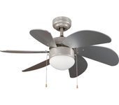 CRISTAL RECORD Ventilador de Techo AC Tabit Plata - Silencioso y Eficiente