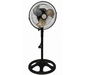 Ventilador de pie 60/80w  Diametro 45cm, metálico aspa giratorio 3 velocidades, 130cm, 230v -80w, Función de Oscilación horizontal y Vertical, Ventilador de Aire Natural, Facil de montar - Verano - Remedio para el Calor, Resistente - Altura regulable -