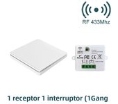 Self Powered 433Mhz Wireless Switch No Battery Required Remote Control Light Switch 1 2 Gang Wall Switch For Led Lamp No Wiring