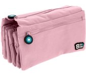 Grafoplás - Estuche Portatodo Cuádruple de Alta Capacidad para Material Escolar. Rosa Soft