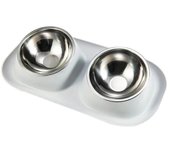 Mess Proof Elevated Pet Bowl Dog Cat Food Water Bowls Double Dog Cat Bowls Pet Dry Food Dispenser Pet Feeder Stainless Steel
