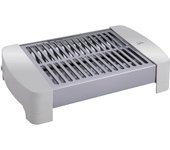 Jata Tostador plano horizontal pequeño, 2 resistencias de cuarzo, Bandeja recogemigas extraíble, 300 W, Fácil almacenaje - JETT0201