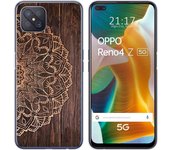 Tumundosmartphone Funda Gel Tpu para Oppo Reno 4Z 5G diseño Madera 06 Dibujos