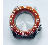 High Quality 42mm Silver Watch Case Black Blue Green Orange Ring Ceramic Bezel Fit NH34 NH35 NH36 NH38 NH70 NH72 Movement