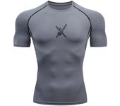 Anime Graphic Compression Shirts for Men Athletic Quick Dry Tshirts Tees Tops Gym Workout Undershirts Short Sleeve Rash Guard