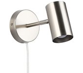 Barcelona LED Aplique de pared interior orientable "Ben" con cable y enchufe - E27
