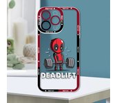 Marvel Deadpool Cartoon Cute For iPhone 15 14 13 12 11 Mini XS XR X Pro MAX 8 7 6 Plus SE Angel Eyes Transparent Apple Case