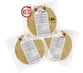 Piadinas proteínicas KETO Line @ diet | Alto contenido de proteínas | Para La Phase 1 | 3 Paquetes con 4 Piadinas de 40 g (12 Piadinas (paquete de 3, 480g)