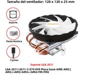CPU Cooler 3Pin 4 Heat Pipes 120MM Cpu Fan For Intel LGA 1366 1150 1151 1155 1156 1200 1700 2011 X79 X99 AM3 AM4 AM5