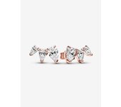 Pandora - Pendientes de Pera brilliantly-Baño de Oro Rosa de 14 K