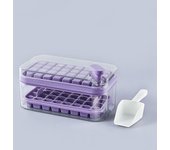 1pc Ice Box Freezer Tray with Lid Ice Cube Tray with Lid and Trash Can, Ice Cube Mold, Easy One Click Quick Ice for Whiskey, Coc