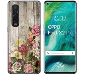 Tumundosmartphone Funda Gel Tpu para Oppo Find X2 Pro diseño Madera 08 Dibujos