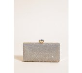 Classic Elegant Mini Square Rhinestone Decor Evening Clutch Bag, Clip Women's Dinner Wallet, Luxury Prom Bag