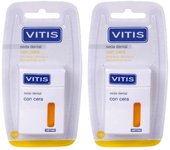 Vitis Duplo Seda Dental Con Cera 2x50m - Previene Caries y Enfermedad Periodontal