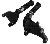 Motorcycle Rear Foot Rests Black Pegs Pedal Passenger Footpegs Mounting Kit Fit For Harley Sportster XL 48 883 1200 2014-2023