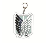 Anime Attack of The Giants Levi Ackerman Allen Yeager Keychain Pendant Role Playing Double Sided Acrylic Keychain KeyringJewelry
