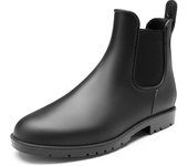 Botas de Agua Hombre Chelsea Zapatos de Lluvia Impermeable Wellington Botines de Goma de Moda Flexible y Antideslizante