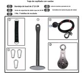 Fitness DIY Pulleys Rotatable Steel Wire Rope Roller Slide Muscle Bodybuilding Pulley Multifunctional Polea Home Gym Machines
