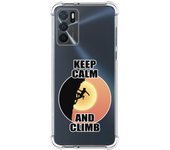 Funda Silicona Antigolpes para Oppo A54s diseño Mujer Escalada Dibujos