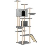 Rascador para Gatos con postes de ISAL gris Claro 191 cm