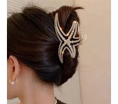 1 simple and luxurious Halloween starfish shaped hair accessory grab clip for women's fashion grab clip for vacation, leisure,