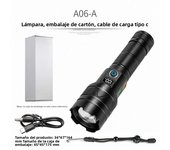Super Bright Laser Flashlight Zoomable USB Rechargeable Torch Lamp 5 Lighting Modes Outdoor Adventure Long Range Flashlight