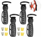 4x Soporte de pared para bicicleta Soportes de pared verticales con gancho para bicicleta Soporte de pared para bicicleta Negro