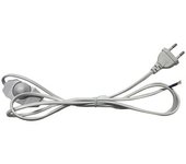 CABLEPELADO Cable alimentación con regulador Intensidad Tipo C CEE7 | Sección 0.75mm² | HO3VVH2-F | Apto para enchufes, regletas, Fuentes de alimentación, portalamparas | Blanco | 1.80 Metros