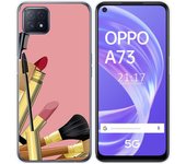 Tumundosmartphone Funda Gel Tpu para Oppo A73 5G diseño Brochas Dibujos