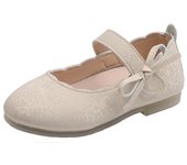 Spring Summer Children Girls Korean Style Fashion Casual Cute Elegant British Style Shoe Bowknot Design Soft Bottom Anti-Slip