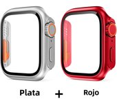 2pcs Watch Case For apple watch Series 9 8 7 6 5 4 3 41MM 45MM 40MM 44MM 38MM 42MM Change To Ultra Universal Watch Film Cover