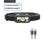 Mini Rechargeable Powerful Sensor Headlamp USB Head Flashlight Torch Headlights LED Head Light Camping Search Light