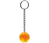 AUTOZOCO Llavero Dragon Ball Z, Llavero Bola de Dragón de 4 Estrellas, Bola 4 estrellas Dragon Ball, Esfera 4 estrellas Dragon Ball, Diámetro de la bola 3 cm, Longitud total de 10 cm, 4 Estrellas
