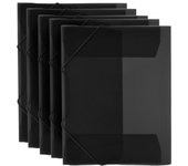 5 Carpetas con Cierre de Gomas Tamaño A4+ Maxi - Material Resistente, 100% Reciclable por Office Box