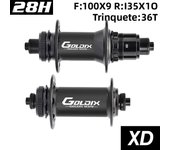 GOLDIX GDX370 Bicycle Hub Sealed Bearing Center Lock Disc Brake J-Bend 28 Holes Ratchet 36T BOOST MTB Hub for Shimano HG MS XD
