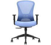 Cromad senior se1700 silla de oficina - altura ajustable con elevador de gas de grado 4 - soporte lumbar ajustable - asiento con espuma - ruedas de nailon 360º - color azul