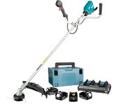 MAKITA - Desbrozadora MAKITA DUR369AZ 2x18V BL Mango "U" ADT AFT + 4 Baterias 5.0Ah + Cargador Rapido Doble + Maletin MakPac