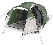 vidaXL Tienda de campaña túnel para 3 personas impermeable verde