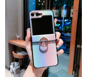 Rainbow Stripes Shockproof Phone Case for Samsung Galaxy Z Flip 6 5 4 3  Flip5 Flip4 Flip3 5G Finger Ring Buckle Bracket Cover