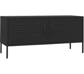 Mueble TV combinadoMueble para TV de acero negro 105x35x50 cm
