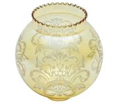 Genérico NO MARCA Tulipa de Cristal AMBAR 14cm Boca 5cm - Decorativa y Funcional