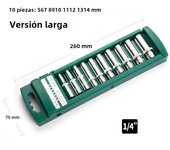 Hex Socket Wrench Head Set For Ratchet 1/4 3/8 1/2 Short Long Socket Deep Nut Driver Sleeve Spanner End Ratchet Tool With Holder
