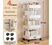 Estante De Almacenamiento Móvil Para El Piso Para Dormitorio Y Baño Carrito Portátil Organizador De Alimentos Para El Hogar Con 5 Capas Carrito De Almacenamiento Multicapa Para Sala De Estar