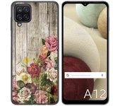Tumundosmartphone Funda Gel Tpu para Samsung Galaxy A12 / M12 diseño Madera 08 Dibujos