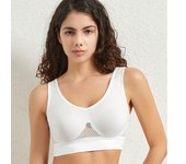 Sports bra for women with small breasts gathered for fitness running yoga and beauty Tank top without steel rings Large siz