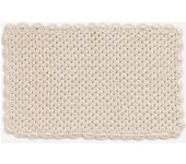 ALFOMBRA ALGODÓN CROCHET TINK BEIGE 60X90 CENTIMETROS  -  Linea Paralela